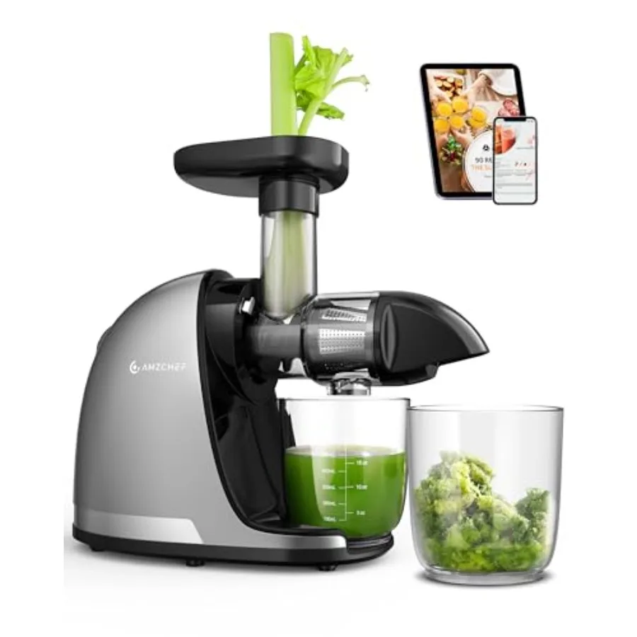 Cold Press Masticating Juicer Machine - 90% Yield Reverse System Quiet Motor for Home and Breakfast 3-Step Clean with Brush Inc
Cold Press Masticating Juicer Machine - 90% Yield Reverse System Quiet Motor for Home and Breakfast 3-Step Clean with Brush Inc