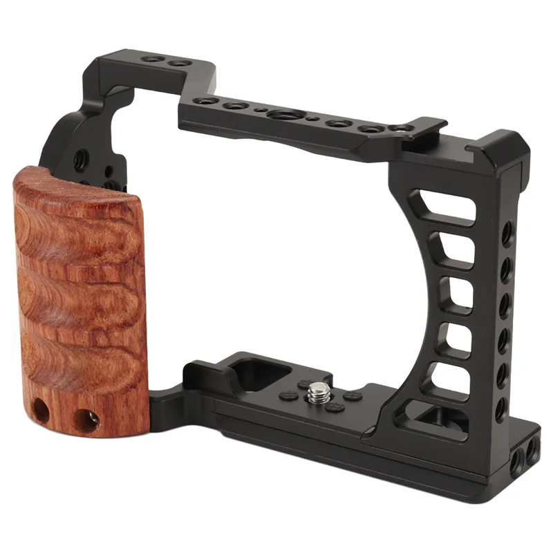 Camera Cage For Sony A7C Camera With Wooden Handle Protection Frame Housing Cage Handle
Camera Cage For Sony A7C Camera With Wooden Handle Protection Frame Housing Cage Handle