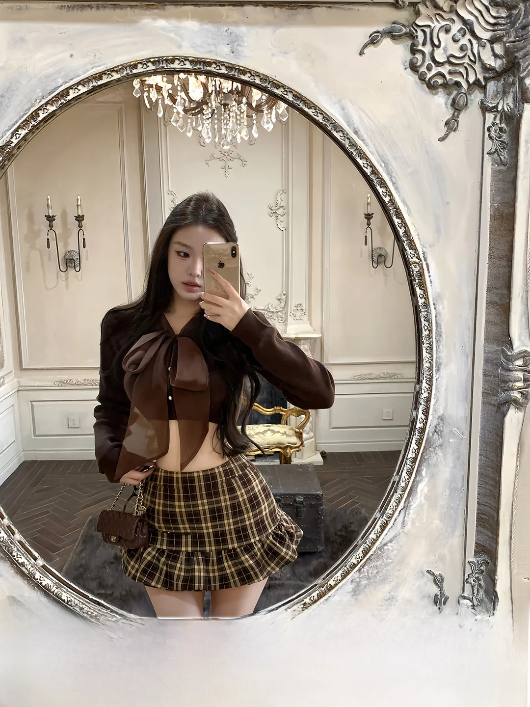 Retro Knot Long Sleeve Knitted Sweater Women's Plaid Lace Hem Short Skirt Soft Bubble Sleeve Open Cardigan Style
Retro Knot Long Sleeve Knitted Sweater Women's Plaid Lace Hem Short Skirt Soft Bubble Sleeve Open Cardigan Style