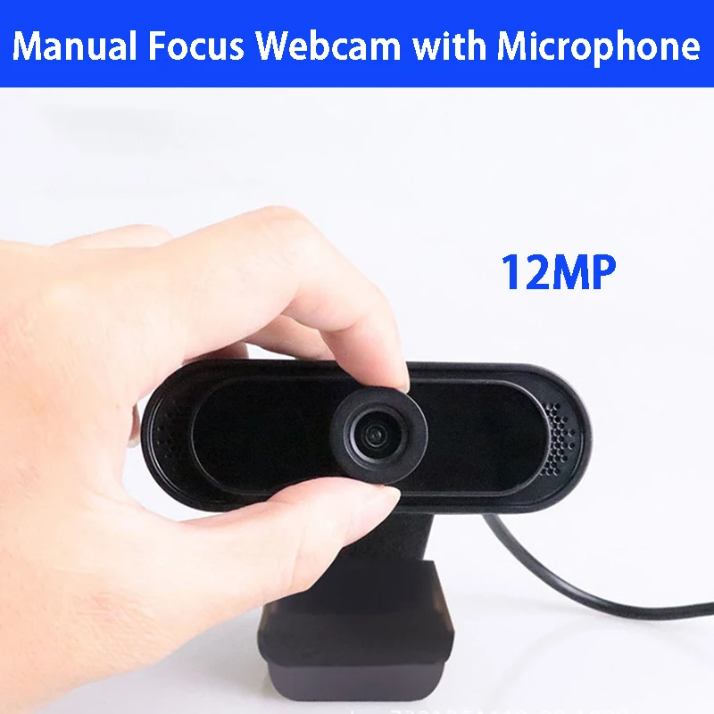 12MP Webcam Manual Focus Webcam Para PC Laptop Accessories Web Cam with Mic USB Plug and Play Streaming/Conference Camera
12MP Webcam Manual Focus Webcam Para PC Laptop Accessories Web Cam with Mic USB Plug and Play Streaming/Conference Camera 
