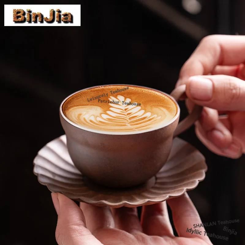 Керамическая кружка для кофе 130 мл, большая, в стиле дзен, для завтрака и послеобеденного чая, с подставкой, офисная чашка для воды, декор для стола
Керамическая кружка для кофе 130 мл, большая, в стиле дзен, для завтрака и послеобеденного чая, с подставкой, офисная чашка для воды, декор для стола