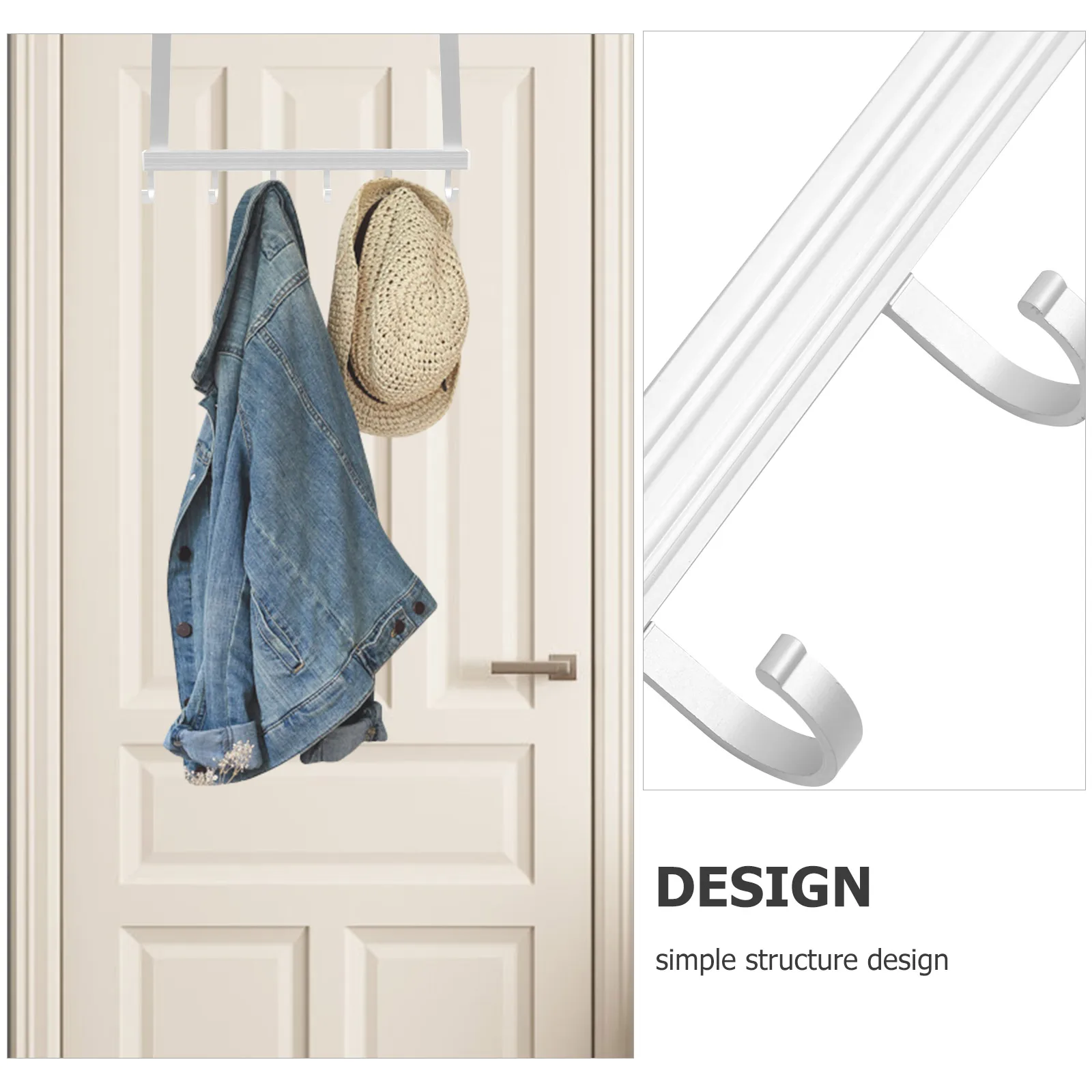 Creative Non drilling Coat Hooks Stainless Steel Door Rear Hanger Clothes Storage Rack Bamboo Hook Home Storage Solution
Creative Non drilling Coat Hooks Stainless Steel Door Rear Hanger Clothes Storage Rack Bamboo Hook Home Storage Solution