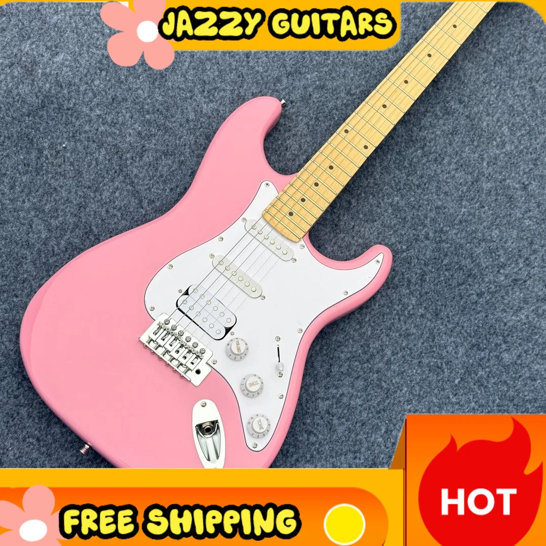 Pink ST Electric Guitar SSH Pickups Alder Body Maple Neck Vintage Tremolo Free Shipping Hot Selling Gift For Beginners
Pink ST Electric Guitar SSH Pickups Alder Body Maple Neck Vintage Tremolo Free Shipping Hot Selling Gift For Beginners