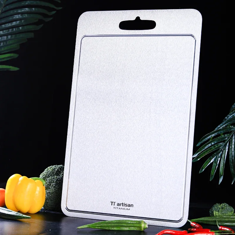 Pure Titanium Cutting Board Thickened with Groove Non Slip Portable Durable Anti Mold Kitchen Chopping Board
Pure Titanium Cutting Board Thickened with Groove Non Slip Portable Durable Anti Mold Kitchen Chopping Board