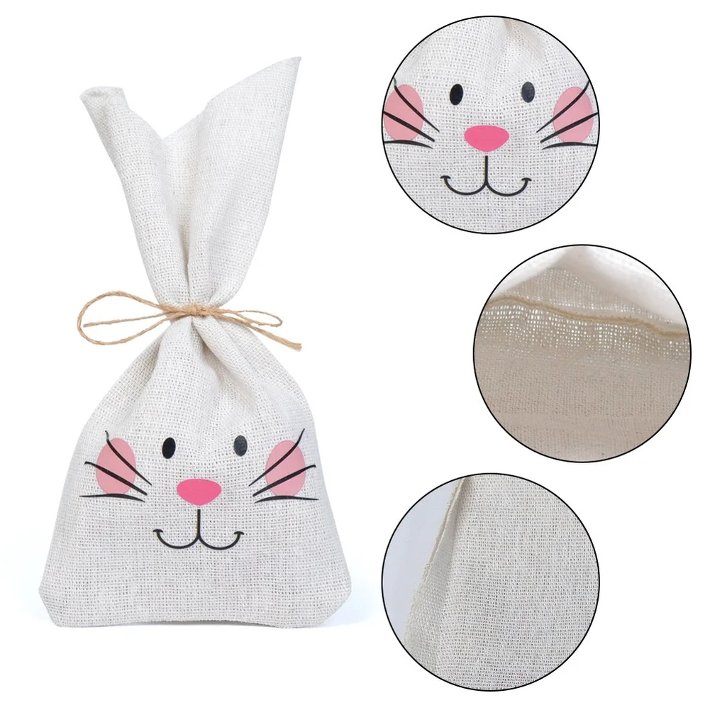 Хлопково-льняной пасхальный мешочек для угощений с ушками кролика, многоразовый мешочек для конфет с термотрансферной печатью, белый, 23x11 см, доступен поштучно или комплектом из десяти.
Хлопково-льняной пасхальный мешочек для угощений с ушками кролика, многоразовый мешочек для конфет с термотрансферной печатью, белый, 23x11 см, доступен поштучно или комплектом из десяти.