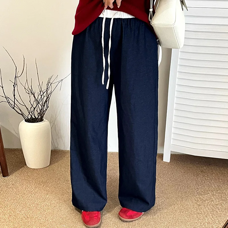 plus Size Women's Casual Pants Elastic Drawstring Wide Leg Straight Cut Autumn Fashion Loose Fit Versatile Ladies Trousers
plus Size Women's Casual Pants Elastic Drawstring Wide Leg Straight Cut Autumn Fashion Loose Fit Versatile Ladies Trousers