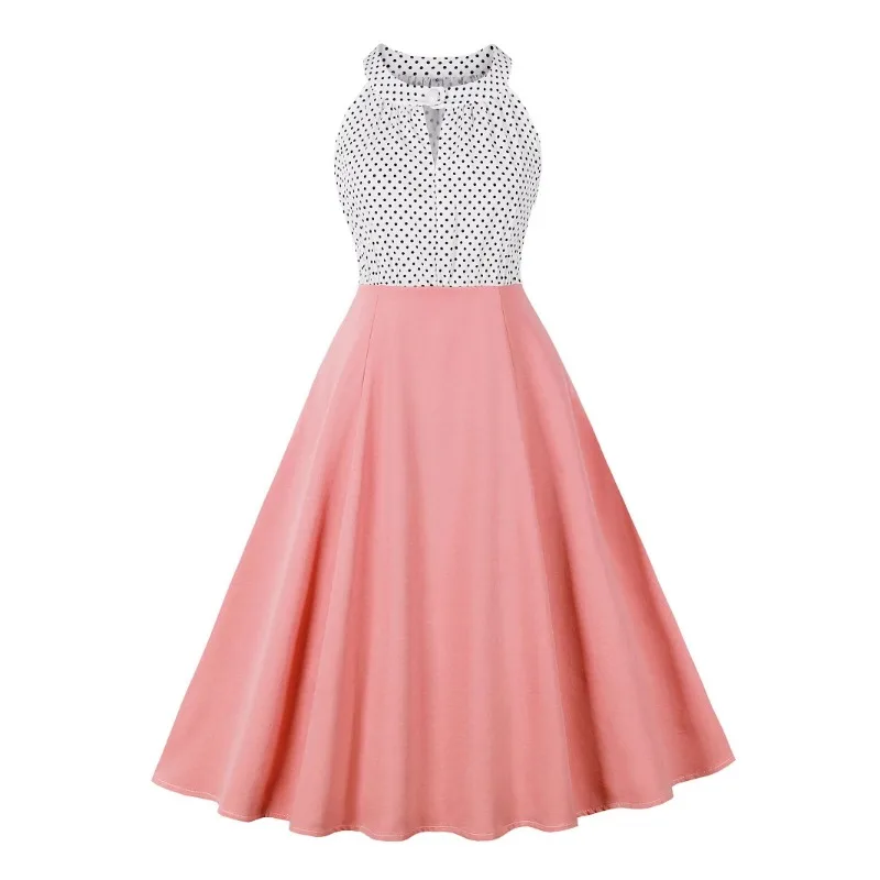 2026 New Hepburn Vintage Summer Vacation Polka Dot Midi Dresses Retro Sleeveless Neck Hanging Pattern Splicing Women's Clothing
2026 New Hepburn Vintage Summer Vacation Polka Dot Midi Dresses Retro Sleeveless Neck Hanging Pattern Splicing Women's Clothing