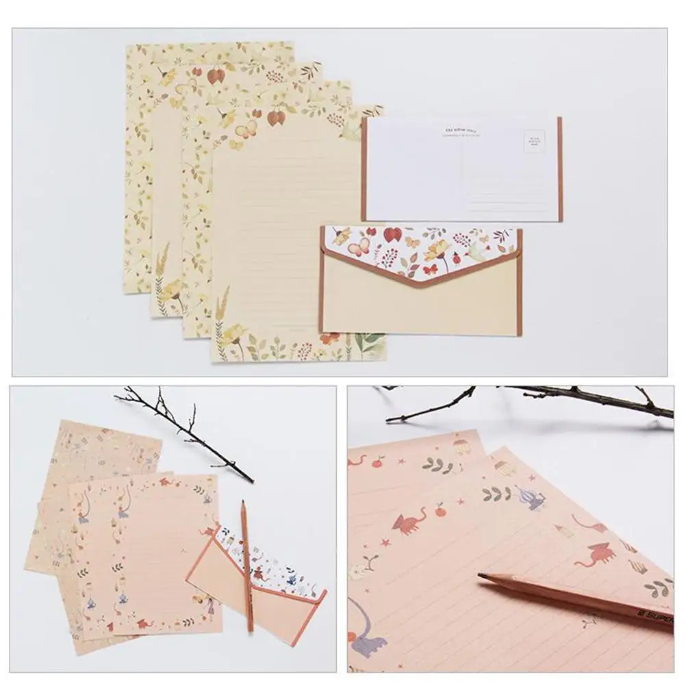 5 SetsFloral Envelopes Letter Paper Stationery Set Pretty Writing Mailing Supplies Gift Friends Calligraphy
5 SetsFloral Envelopes Letter Paper Stationery Set Pretty Writing Mailing Supplies Gift Friends Calligraphy