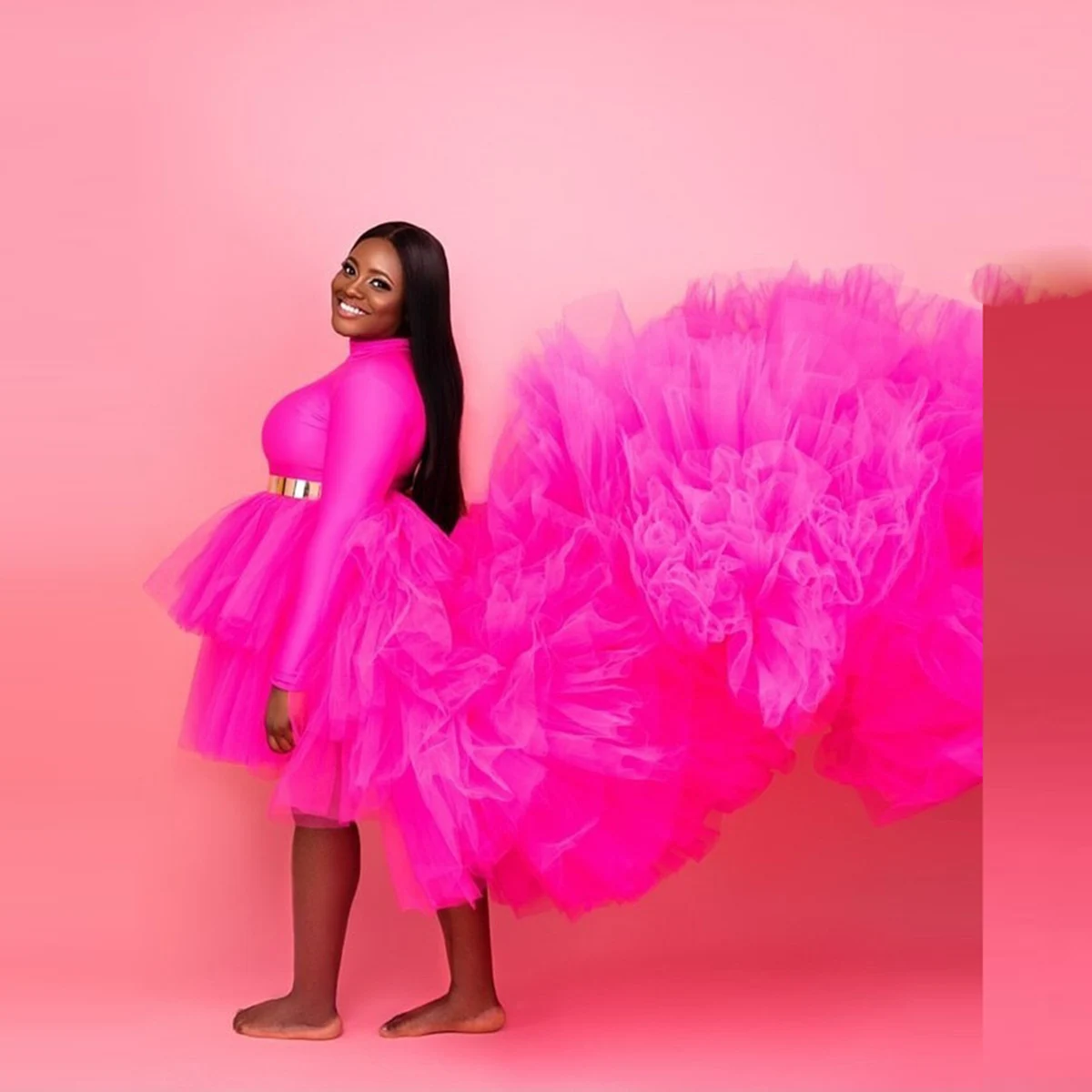 Women's Hot Pink Tiered Tulle Skirt Voluminous High Low Ruffle Tutu Skirt Perfect for Birthday Photoshoots and Special Occasion
Women's Hot Pink Tiered Tulle Skirt Voluminous High Low Ruffle Tutu Skirt Perfect for Birthday Photoshoots and Special Occasion