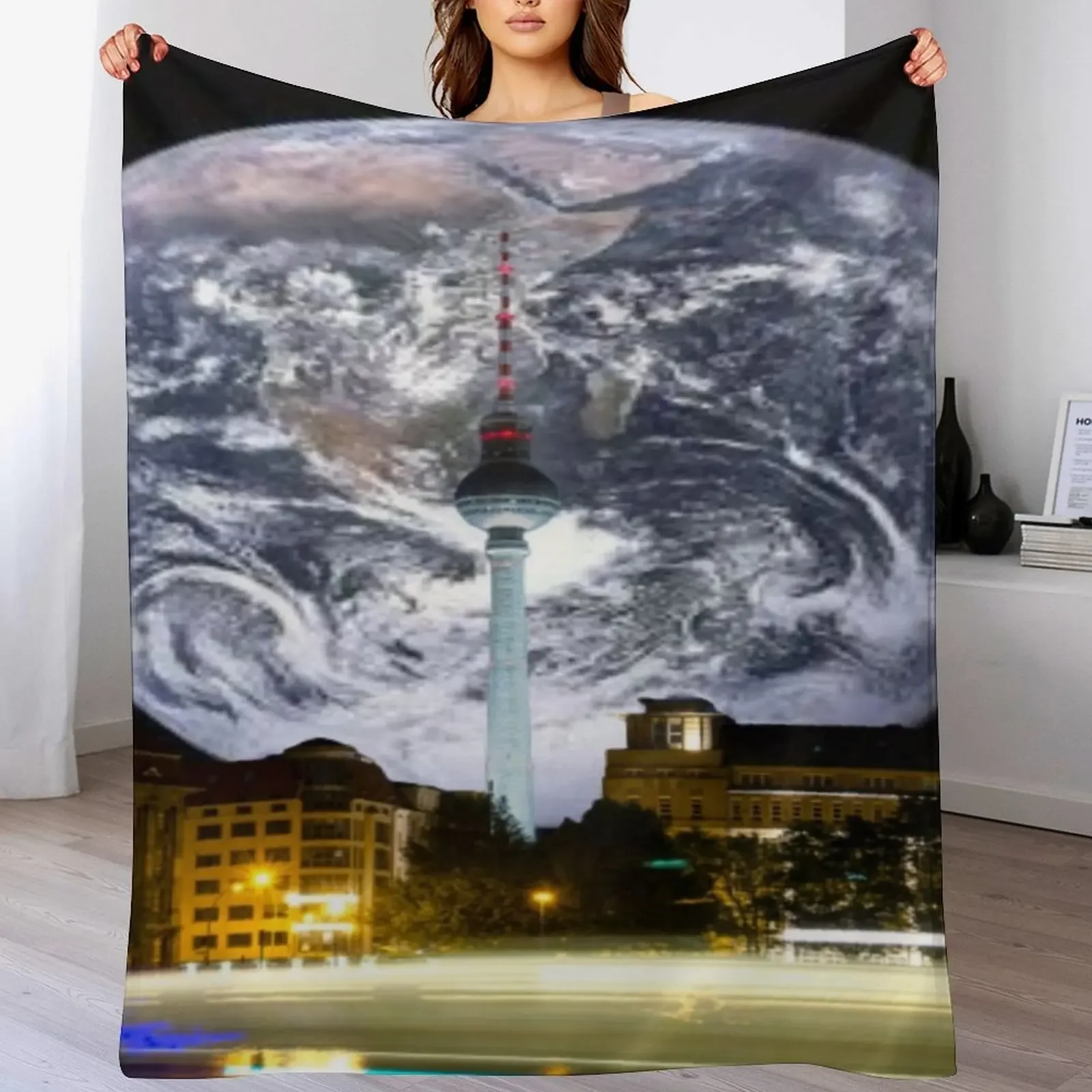 New Berlin in night. Throw Blanket Summer Cool Breathable Blanket for Sleeping
New Berlin in night. Throw Blanket Summer Cool Breathable Blanket for Sleeping