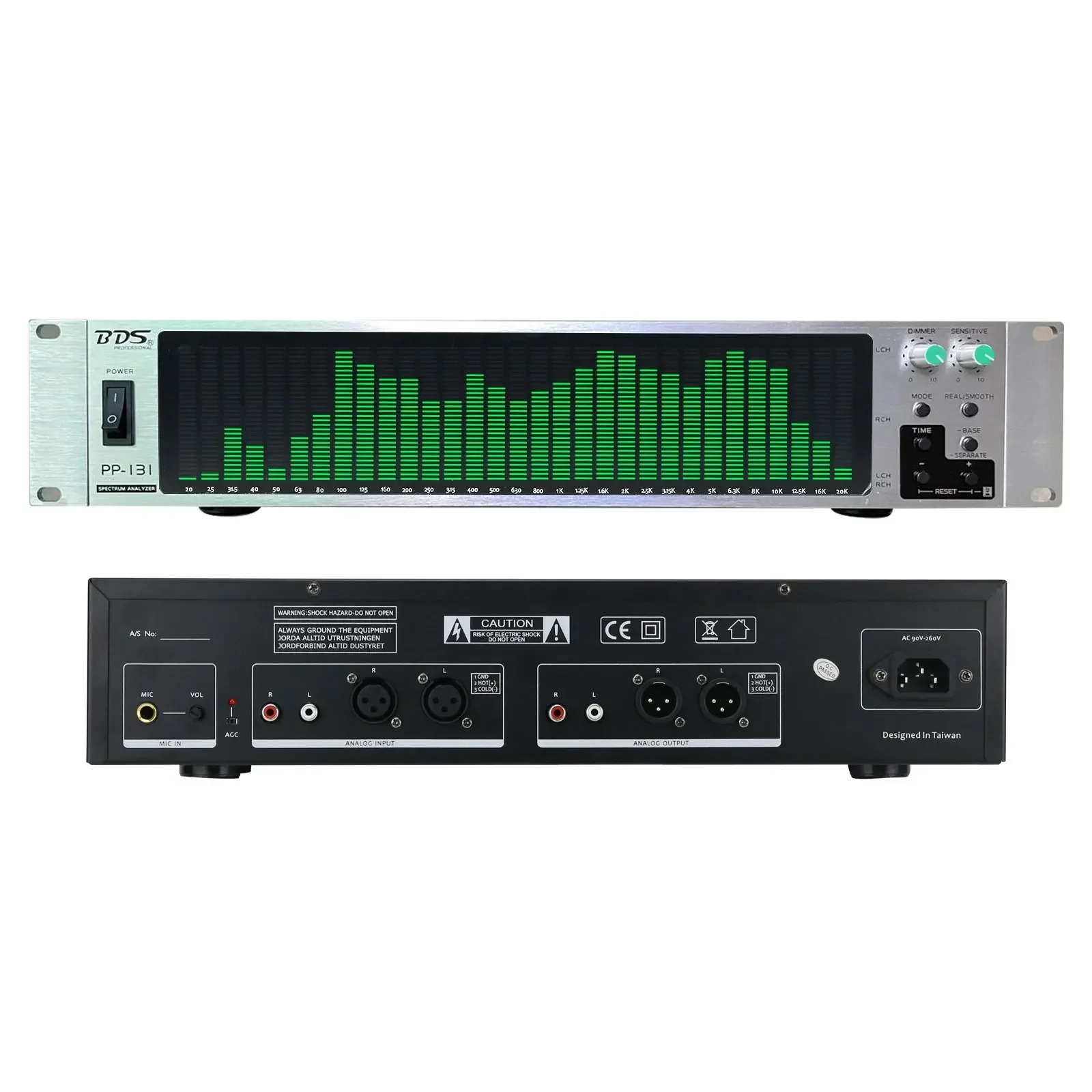BDS PP-131 Green/White/Blue LED Audio Analyzer Spectrum Display VU Meter 31-Segment With Silver Panel
BDS PP-131 Green/White/Blue LED Audio Analyzer Spectrum Display VU Meter 31-Segment With Silver Panel