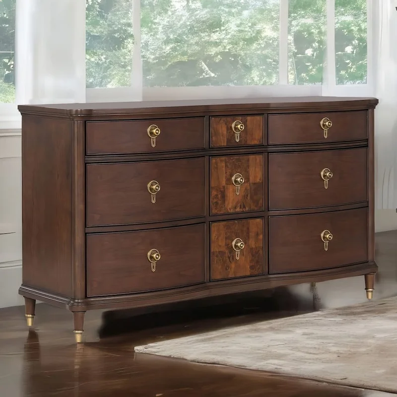 1pc Gold-Capped Round Knobs Transitional Dresser Dark Cherry UV-Stained Dustproof Bedroom Furniture
1pc Gold-Capped Round Knobs Transitional Dresser Dark Cherry UV-Stained Dustproof Bedroom Furniture
