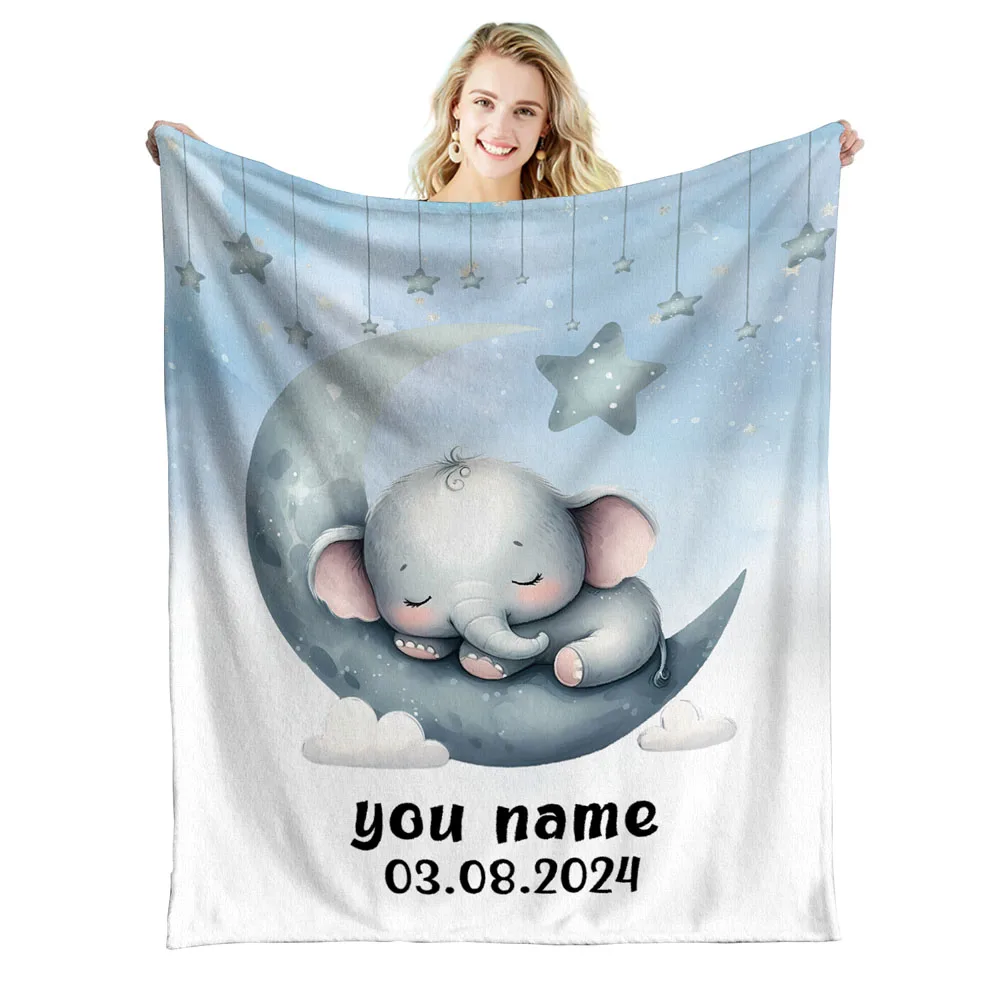 Name Custom Personalized Flannel Blanket Starry Elephant Blanket Soft Light Weight Birthday Blanket Christmas Home Living Room
Name Custom Personalized Flannel Blanket Starry Elephant Blanket Soft Light Weight Birthday Blanket Christmas Home Living Room