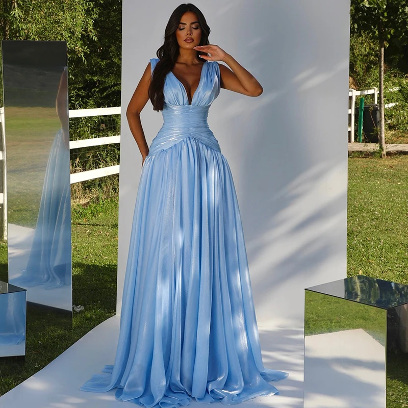 Thinyfull 2026 A-Line Prom Evening Dresses Saudi Arabia V-Neck Sleeveless Shiny Party Dress Sexy Cocktail Prom Gowns Customized
Thinyfull 2026 A-Line Prom Evening Dresses Saudi Arabia V-Neck Sleeveless Shiny Party Dress Sexy Cocktail Prom Gowns Customized