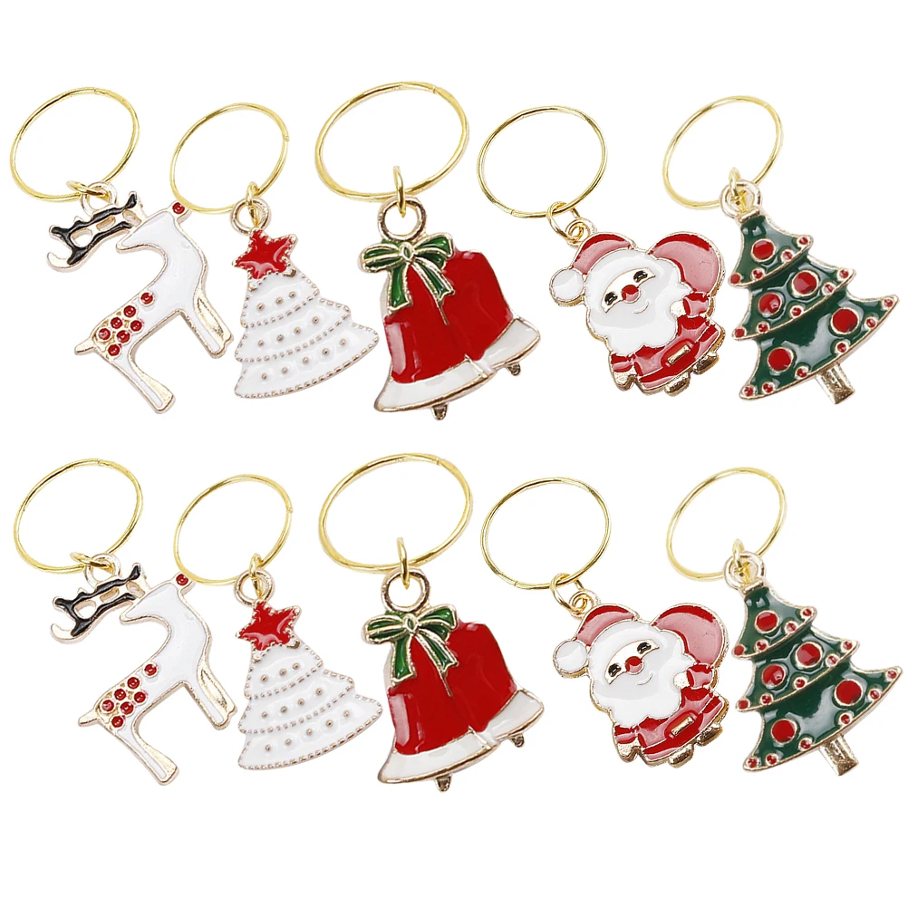 10 Pcs Santa Claus Charms Christmas Tree Reindeer Hat Braids Accessories Dreadlocks Jewelry Hair Rings Beads Alloy Decorations
10 Pcs Santa Claus Charms Christmas Tree Reindeer Hat Braids Accessories Dreadlocks Jewelry Hair Rings Beads Alloy Decorations