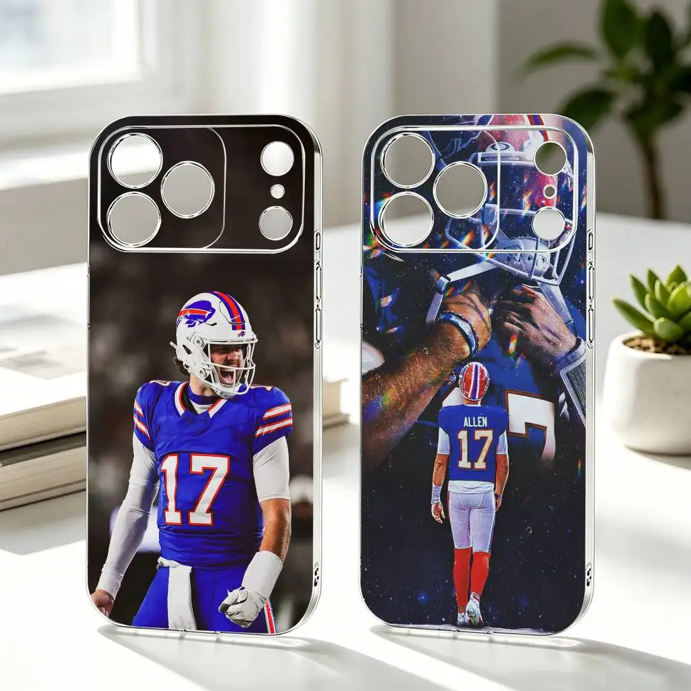 American Football 17 Josh Allen Phone Case Transparent Silicone Soft For iPhone 17 16 15 14 13 12 11 Mini Pro Max Plus
American Football 17 Josh Allen Phone Case Transparent Silicone Soft For iPhone 17 16 15 14 13 12 11 Mini Pro Max Plus