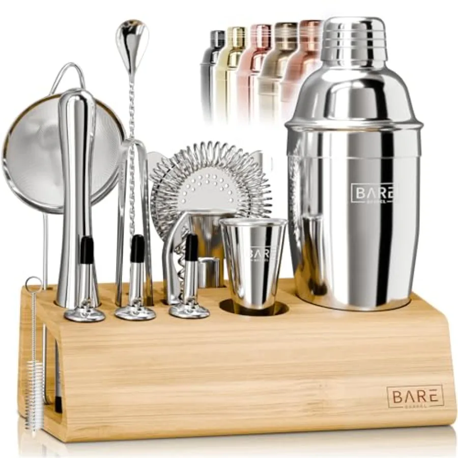 14-Piece Cocktail Shaker Set | Martini Barware Mixing Tools for Home Bartending | Incl. 35 Recipe Cards | Gift Set (24oz Cobbler
14-Piece Cocktail Shaker Set | Martini Barware Mixing Tools for Home Bartending | Incl. 35 Recipe Cards | Gift Set (24oz Cobbler