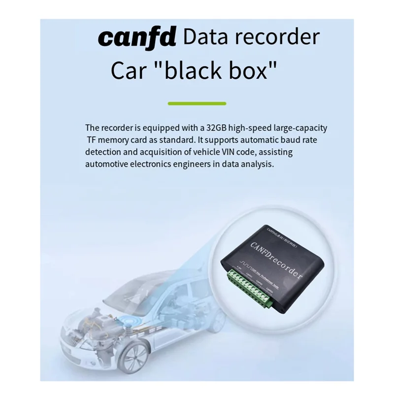 Y58A CANFD Bus Data Recorder 3-Channel Offline Recording & Playback 90M/S USB3.0/Type-C Data Transfer
Y58A CANFD Bus Data Recorder 3-Channel Offline Recording & Playback 90M/S USB3.0/Type-C Data Transfer