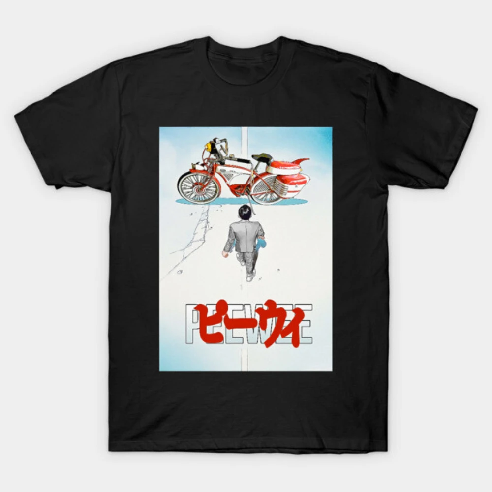 Men Vintage Anime Style Peewee Walking Toward Classic Red Bike Katakana Print Motorcycle Cotton T-shirt Retro Cult Short
Men Vintage Anime Style Peewee Walking Toward Classic Red Bike Katakana Print Motorcycle Cotton T-shirt Retro Cult Short