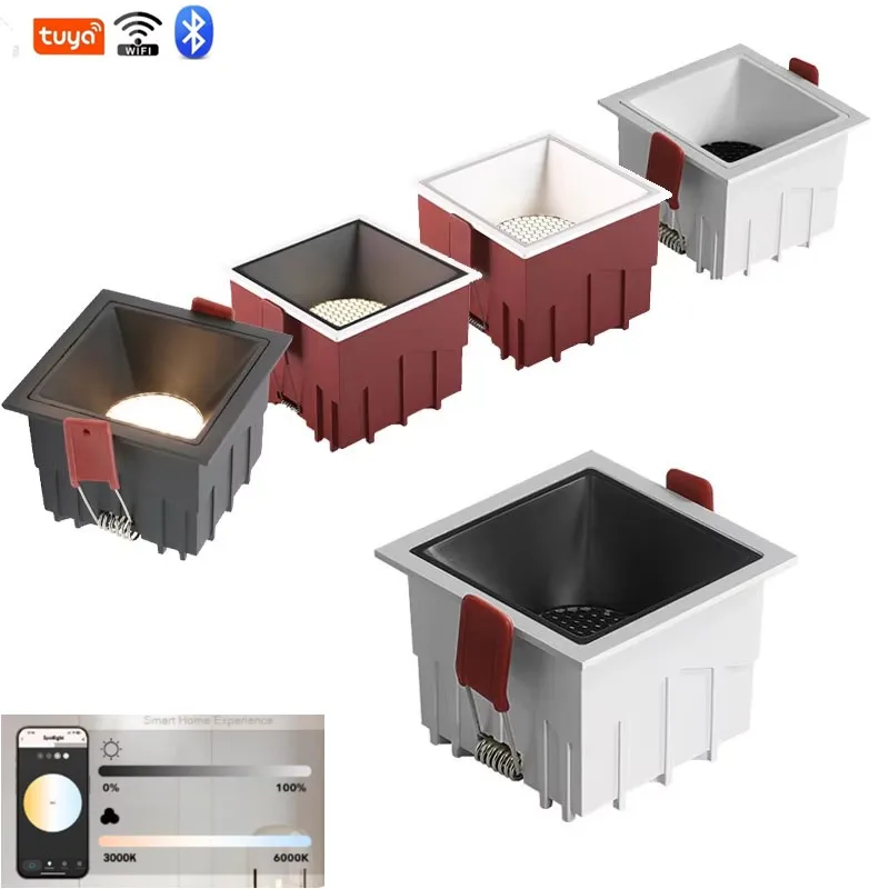 Square anti glare Zigbee3.0 COB Led Downlights High End Recessed Ceiling Spot Lights Lamps Ceiling lamp For Indoor Residential H
Square anti glare Zigbee3.0 COB Led Downlights High End Recessed Ceiling Spot Lights Lamps Ceiling lamp For Indoor Residential H