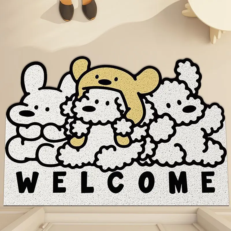 Custom Entrance Doormat Dog Cartoon Floor Mat Wear-resistant Non-slip Silk Ring Door Mat Outdoor Entrance Bottom Cleaning Rug
Custom Entrance Doormat Dog Cartoon Floor Mat Wear-resistant Non-slip Silk Ring Door Mat Outdoor Entrance Bottom Cleaning Rug