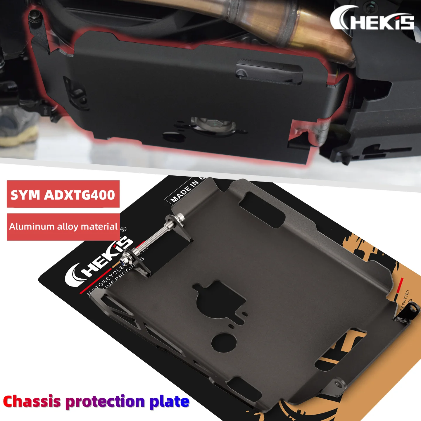 Chekis Is Suitable for Sym Adxtg400 Modified Engine Lower Guard Plate, Chassis Guard, Engine Panell Protective Cover, Saber-Toothed Tiger 400 Protective Cover, Aluminum Alloy
Chekis Is Suitable for Sym Adxtg400 Modified Engine Lower Guard Plate, Chassis Guard, Engine Panell Protective Cover, Saber-Toothed Tiger 400 Protective Cover, Aluminum Alloy