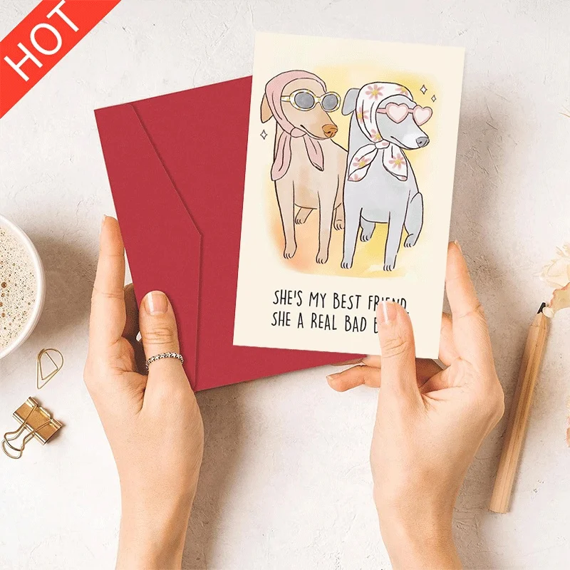 Best Friend Dog Greeting Card, Funny BFF Friendship Card with Stylish Dog Print, Humorous Birthday Friendship
Best Friend Dog Greeting Card, Funny BFF Friendship Card with Stylish Dog Print, Humorous Birthday Friendship
