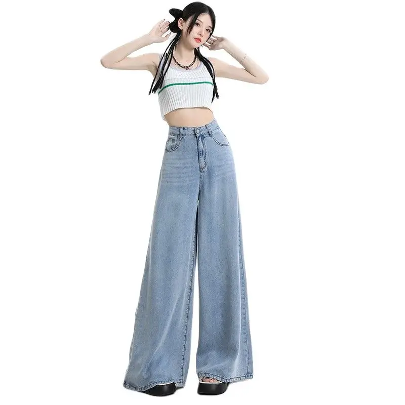 GUUZYUVIZ Loose Jeans For Women Summer Casual Ice Silk Wide Leg Jeans Y2k Korean Fashion Black Thin Trousers
GUUZYUVIZ Loose Jeans For Women Summer Casual Ice Silk Wide Leg Jeans Y2k Korean Fashion Black Thin Trousers