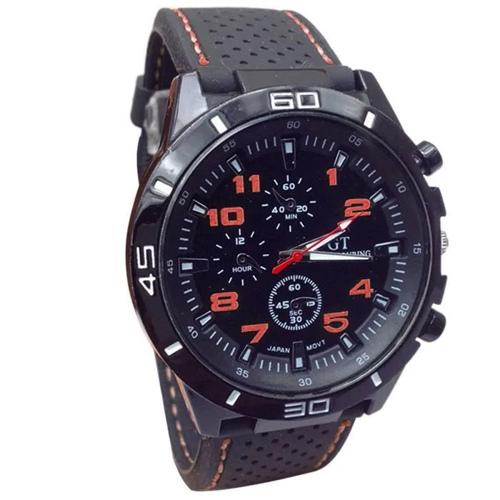 Mens Fashionable Casaul Watches Silicon Band Sport Wrist Watch Chronograph Quartz Military Relogio Masculino
Mens Fashionable Casaul Watches Silicon Band Sport Wrist Watch Chronograph Quartz Military Relogio Masculino