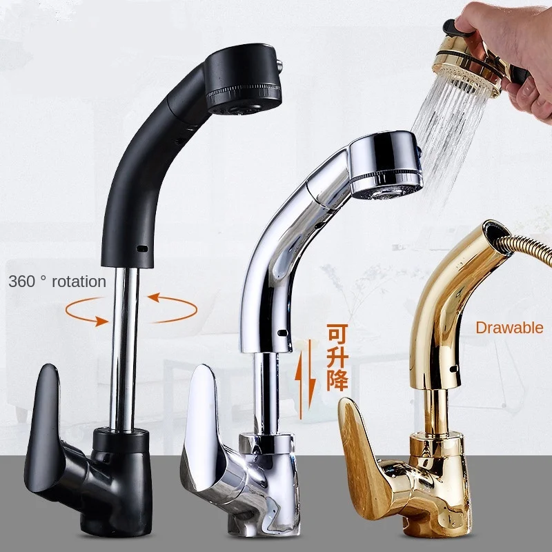 All Copper Body Pull-out Basin Faucet Hot and Cold Above Counter Basin Wash Basin Wash Basin Faucet Retractable Black
All Copper Body Pull-out Basin Faucet Hot and Cold Above Counter Basin Wash Basin Wash Basin Faucet Retractable Black