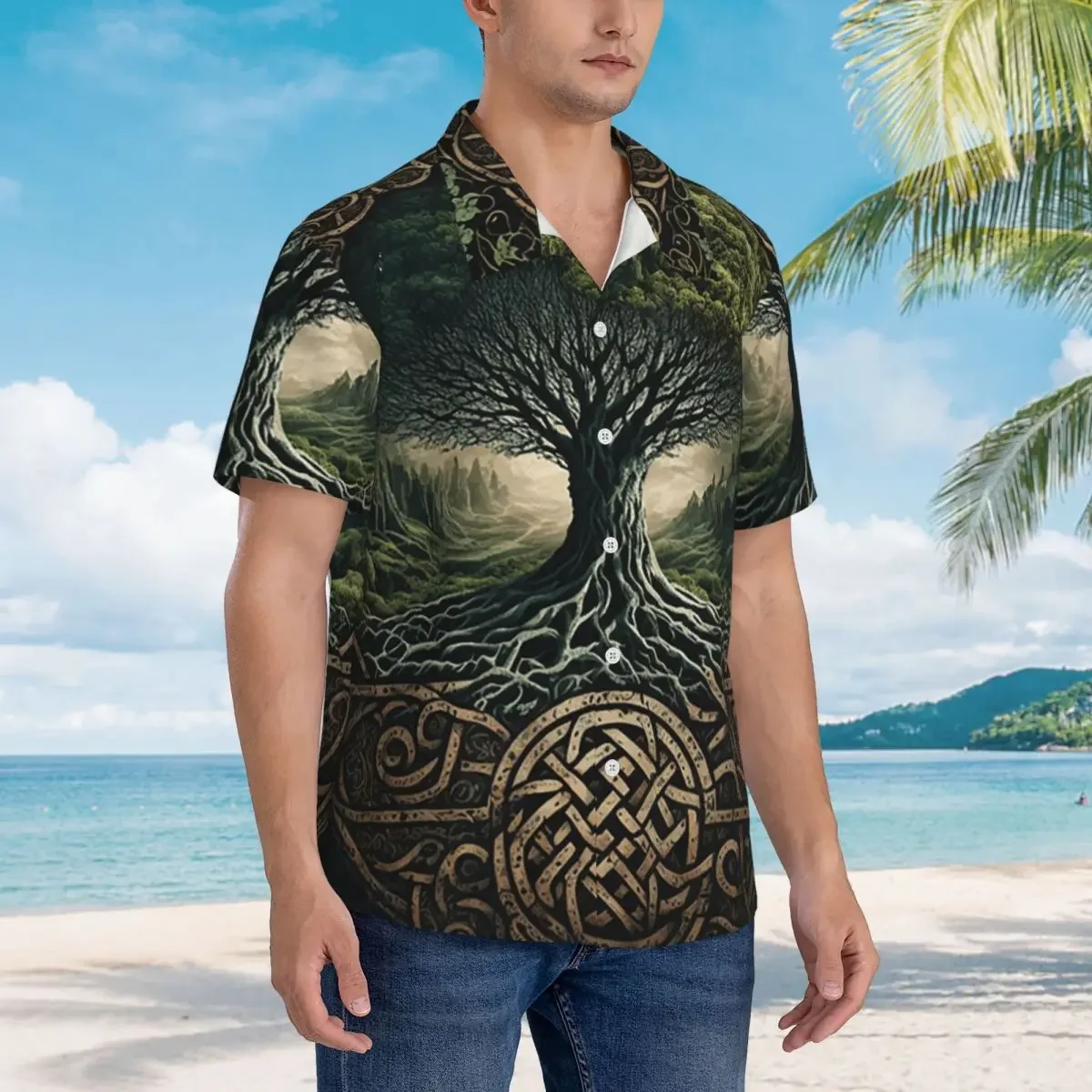 Yggdrasil Tree Of Life Celtic Hawaiian Shirts Fashion Men Short Sleeve Shirt for Summer Beach Men's Lapel Tops
Yggdrasil Tree Of Life Celtic Hawaiian Shirts Fashion Men Short Sleeve Shirt for Summer Beach Men's Lapel Tops