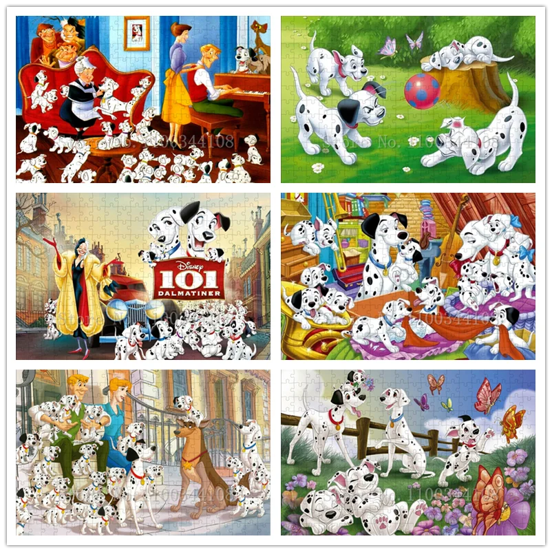 Пазлы Disney 101 с далматинцами, 300/500/1000 шт., пазлы с мультяшными фильмами для детей, интеллектуальные игры, игрушки
Пазлы Disney 101 с далматинцами, 300/500/1000 шт., пазлы с мультяшными фильмами для детей, интеллектуальные игры, игрушки