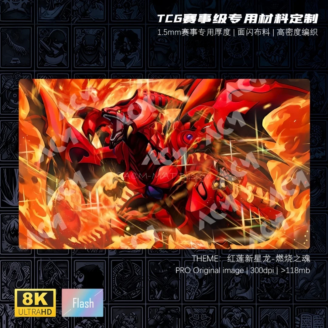 New Yu-Gi-Oh! Red Nova Dragon- Burning Soul 600x350mm Trading Card Playmat 1.5mmNoSeamEdge Single Rubber Board Game Mat Toy Gift
New Yu-Gi-Oh! Red Nova Dragon- Burning Soul 600x350mm Trading Card Playmat 1.5mmNoSeamEdge Single Rubber Board Game Mat Toy Gift