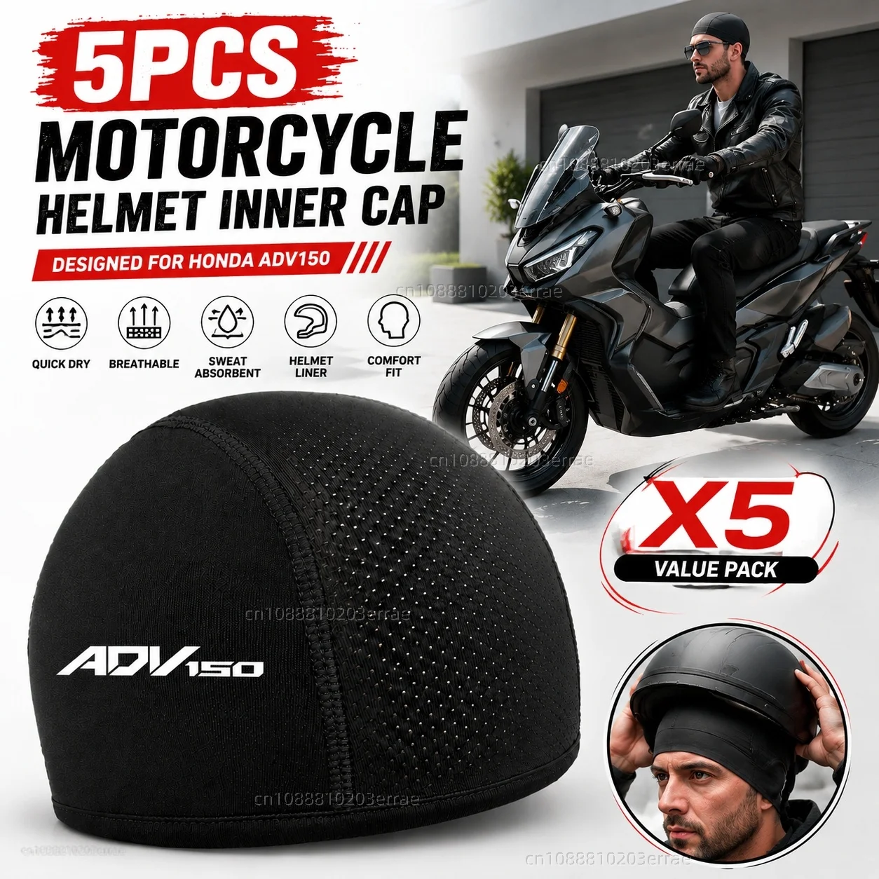 5pcs Motorcycle Helmet Inner Cap Hat Quick Dry Breathable Hat Racing Cap Rider Gear For HONDA ADV 150 ADV150 2017 2018 2019 2020
5pcs Motorcycle Helmet Inner Cap Hat Quick Dry Breathable Hat Racing Cap Rider Gear For HONDA ADV 150 ADV150 2017 2018 2019 2020