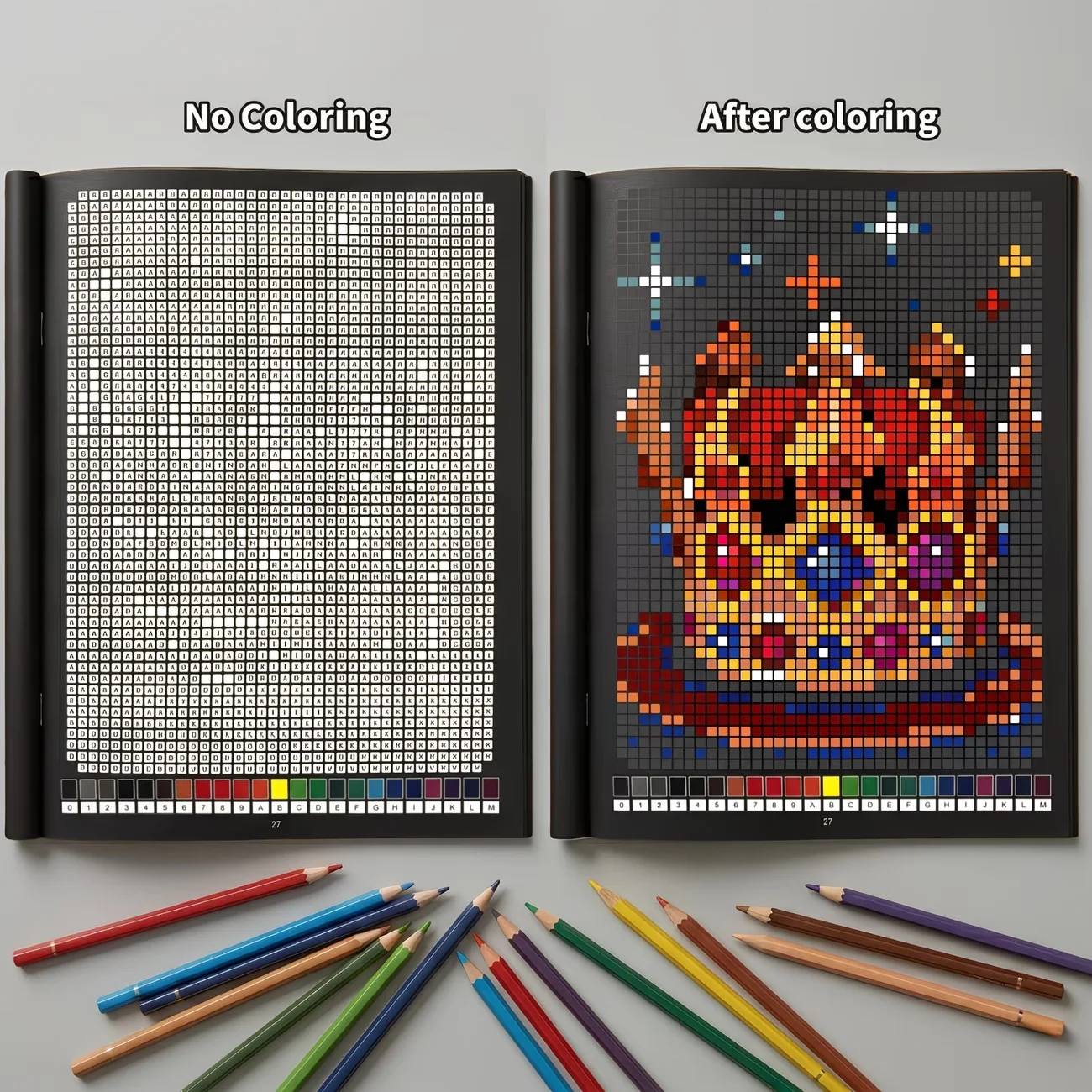Mysterious Mosaic Coloring Book By Numbers - 32 Pages of Pixel Art Coloring for Adults, Scenery Stress Relief Activity Book
Mysterious Mosaic Coloring Book By Numbers - 32 Pages of Pixel Art Coloring for Adults, Scenery Stress Relief Activity Book