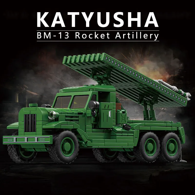 428PCS Soviet BM-13 Rocket Artillery building blocks, military puzzle assembly toys, children's handmade DIY assembly models,
428PCS Soviet BM-13 Rocket Artillery building blocks, military puzzle assembly toys, children's handmade DIY assembly models,