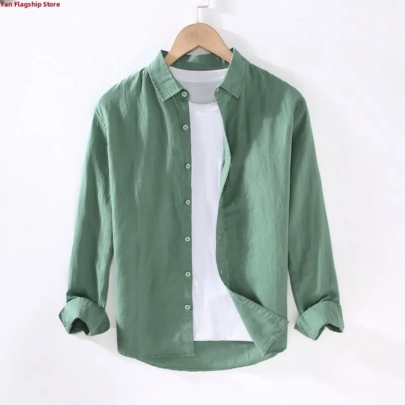 Men's Casual Loose Fit Long Sleeve Linen Shirt Thin Cotton Linen Blend Spring Summer White Inner Wear Fashionable Everyday Top
Men's Casual Loose Fit Long Sleeve Linen Shirt Thin Cotton Linen Blend Spring Summer White Inner Wear Fashionable Everyday Top
