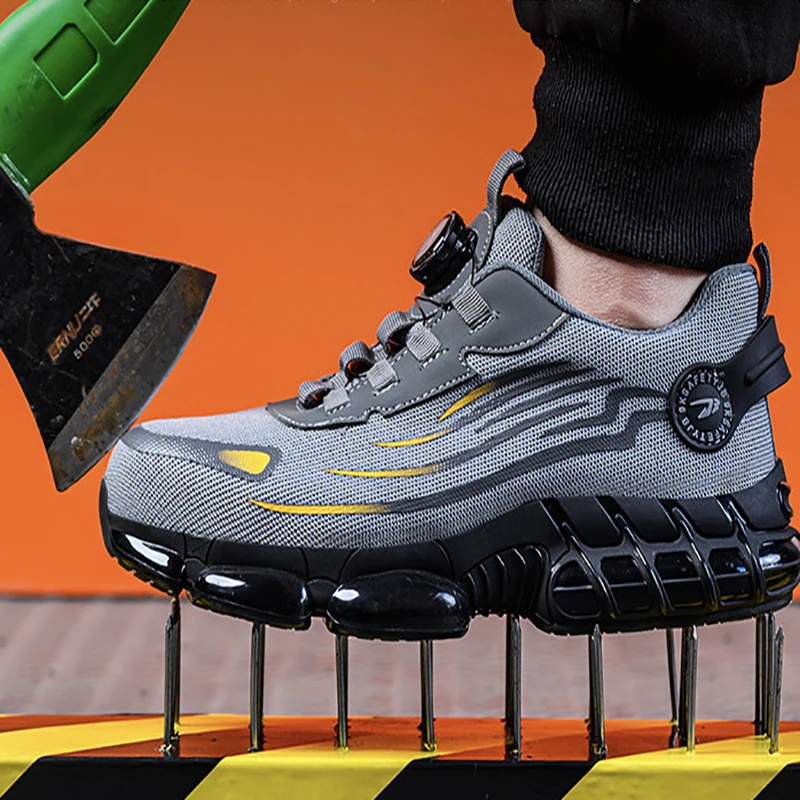 Рабочая защитная обувь с поворотной ручкой, противопрокольная воздушно-летающая тканая защитная обувь, противоскользящая обувь на строительной площадке
Рабочая защитная обувь с поворотной ручкой, противопрокольная воздушно-летающая тканая защитная обувь, противоскользящая обувь на строительной площадке