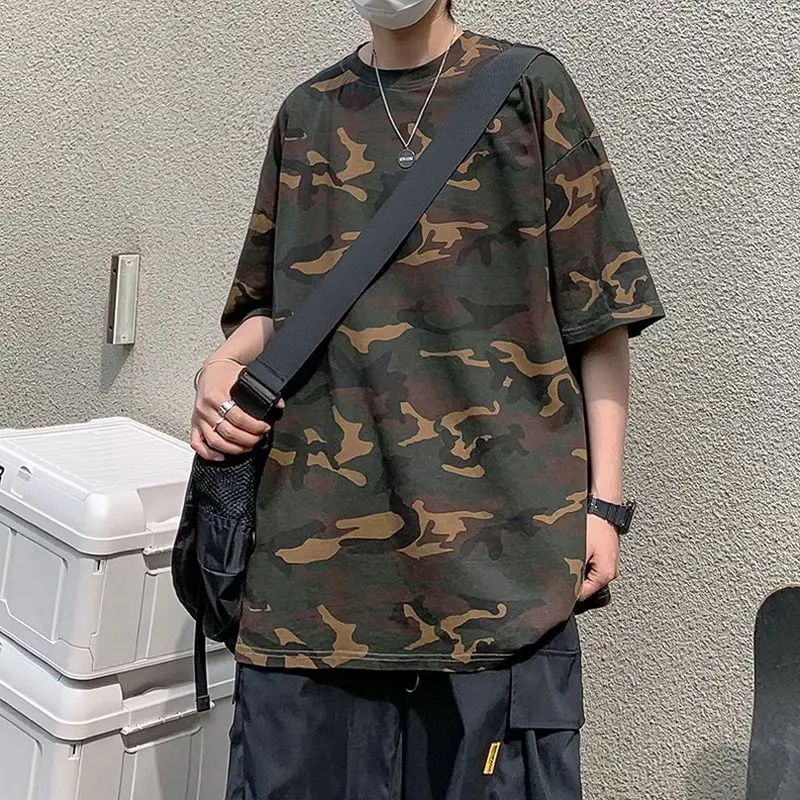 Loose Oversized Men's Clothing Short Sleeve Round Neck Fashion Casual All-match High Street Camouflage Printed Summer T-shirt
Loose Oversized Men's Clothing Short Sleeve Round Neck Fashion Casual All-match High Street Camouflage Printed Summer T-shirt