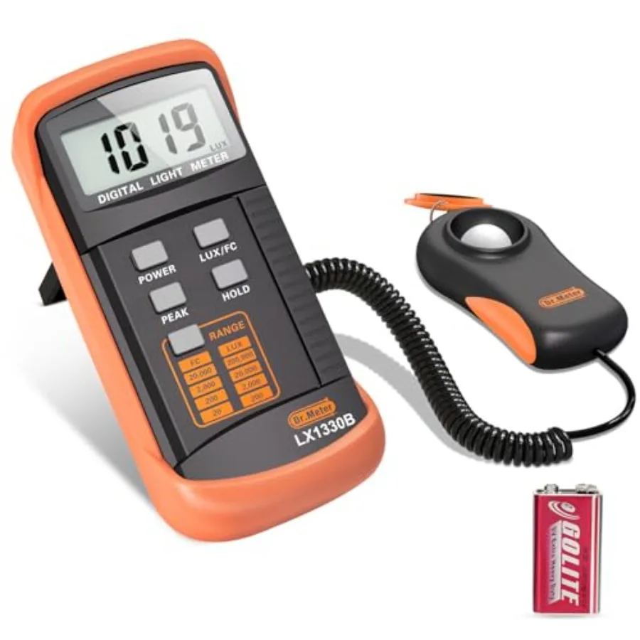 LX1330B Digital Illuminance Light Meter with 0-200 000 Lux Measurement Range for Indoor Outdoor Lighting Intensity Brightness A
LX1330B Digital Illuminance Light Meter with 0-200 000 Lux Measurement Range for Indoor Outdoor Lighting Intensity Brightness A