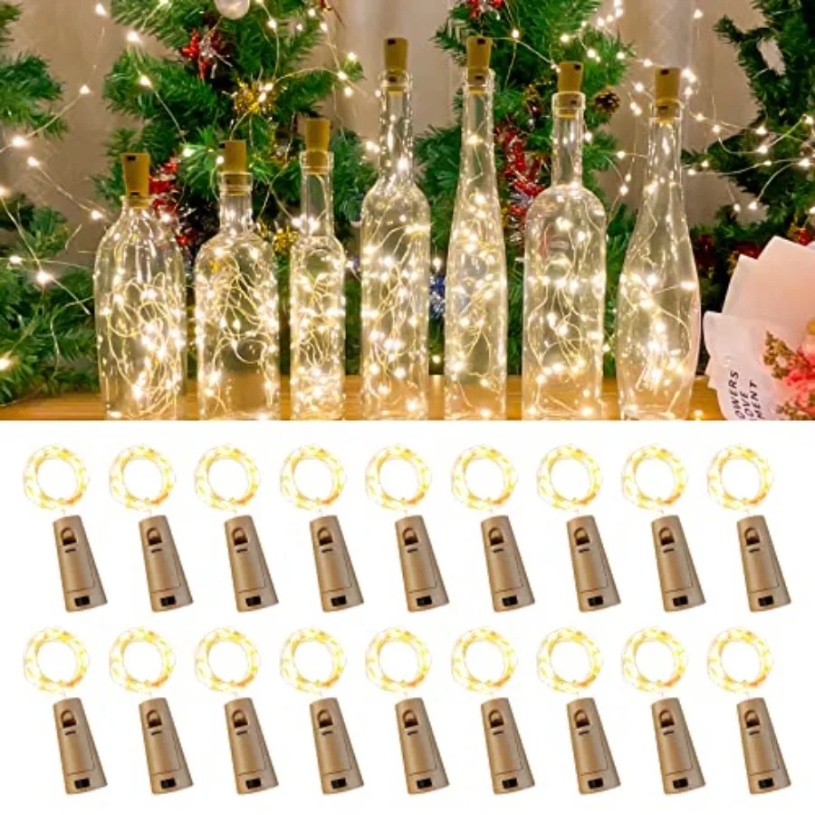Wine Bottle Lights with Cork, 20 LEDs, 6.6 Feet, Fairy Mini String Lights for DIY Jar Halloween, Christmas, Party Decoration, W
Wine Bottle Lights with Cork, 20 LEDs, 6.6 Feet, Fairy Mini String Lights for DIY Jar Halloween, Christmas, Party Decoration, W