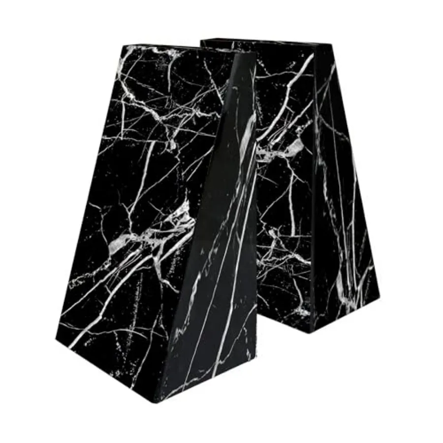 Premium Polished Stone Marble 6" Book Ends for Bookshelf Decor, Home, Office or Kitchen Shelves. Heavy, Triangular, and Decorat
Premium Polished Stone Marble 6" Book Ends for Bookshelf Decor, Home, Office or Kitchen Shelves. Heavy, Triangular, and Decorat