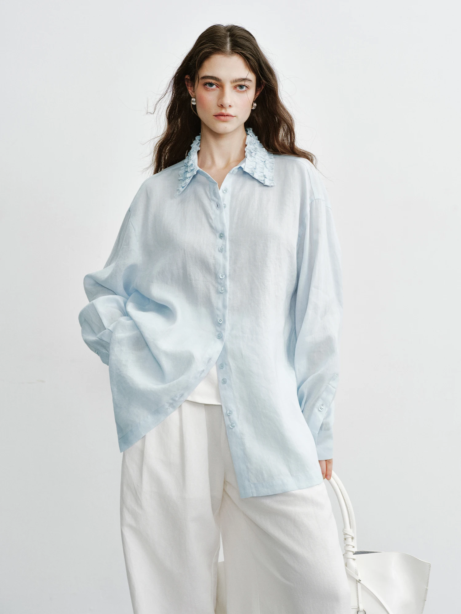 AIYUTONG Loose Comfortable Summer Sun Protection Shape Long Sleeve Silk Linen Shirt Ruffle Collar Breathable Skin-friendly Da...
AIYUTONG Loose Comfortable Summer Sun Protection Shape Long Sleeve Silk Linen Shirt Ruffle Collar Breathable Skin-friendly Da...