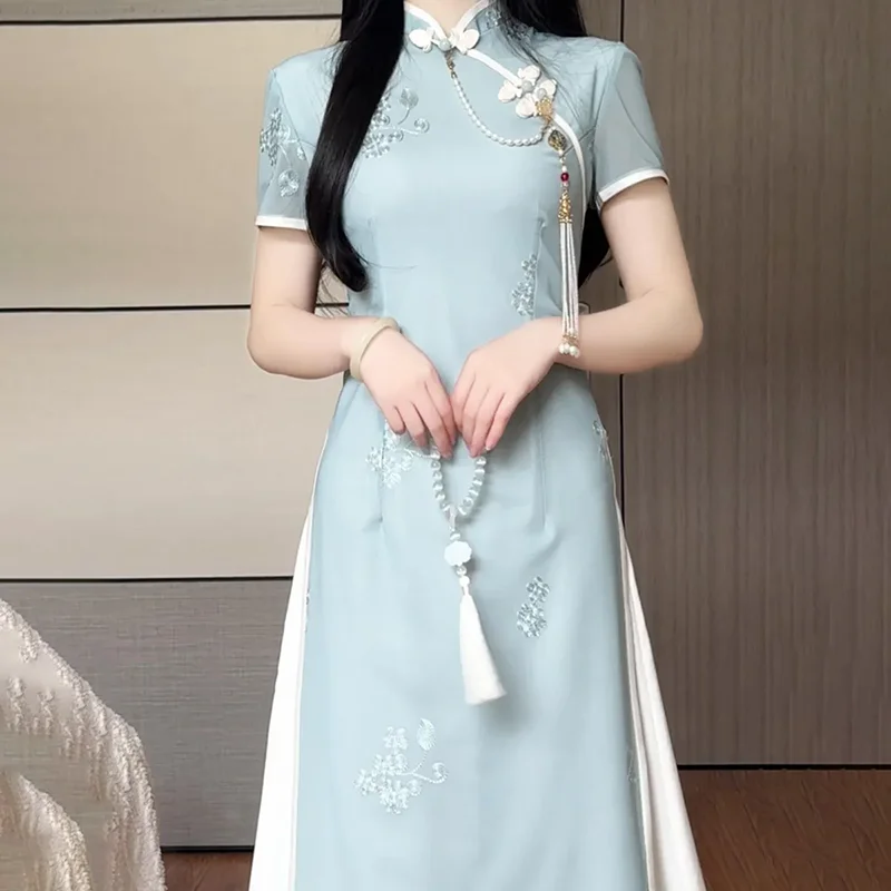 Лето 2023, новый винтажный улучшенный Cheongsam, женское модное тонкое шикарное платье Cheongsam с принтом Y2K, банкетное платье на день рождения
Лето 2023, новый винтажный улучшенный Cheongsam, женское модное тонкое шикарное платье Cheongsam с принтом Y2K, банкетное платье на день рождения