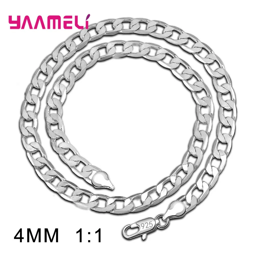 Top Selling 16"-24" 925 Silver Men's Fashion Necklace Thick Silver Chain Quality Trendy Jewelry Components Wholesale 4/6/8mm
Top Selling 16"-24" 925 Silver Men's Fashion Necklace Thick Silver Chain Quality Trendy Jewelry Components Wholesale 4/6/8mm