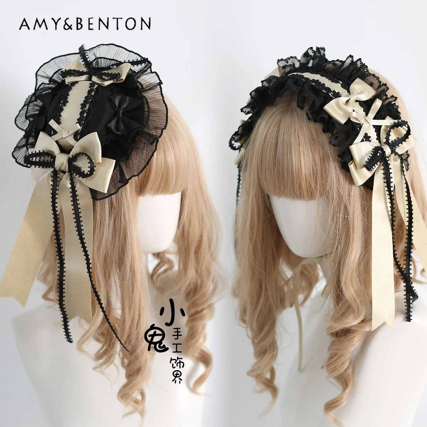 Оригинальная великолепная черная, золотая, шелковая атласная повязка на голову в стиле Лолиты, боковой зажим, маленькая шляпа, повязка для волос KC, аксессуары для волос с бантом
Оригинальная великолепная черная, золотая, шелковая атласная повязка на голову в стиле Лолиты, боковой зажим, маленькая шляпа, повязка для волос KC, аксессуары для волос с бантом