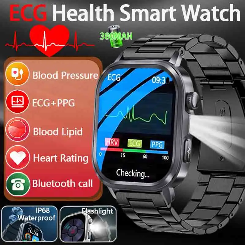 2025 New AI-GPT ECG+PPG Smart Watch Health Monitoring Uric Acid Blood Pressure Blood Oxygen Body Analysis Flashlight Smart Watch
2025 New AI-GPT ECG+PPG Smart Watch Health Monitoring Uric Acid Blood Pressure Blood Oxygen Body Analysis Flashlight Smart Watch