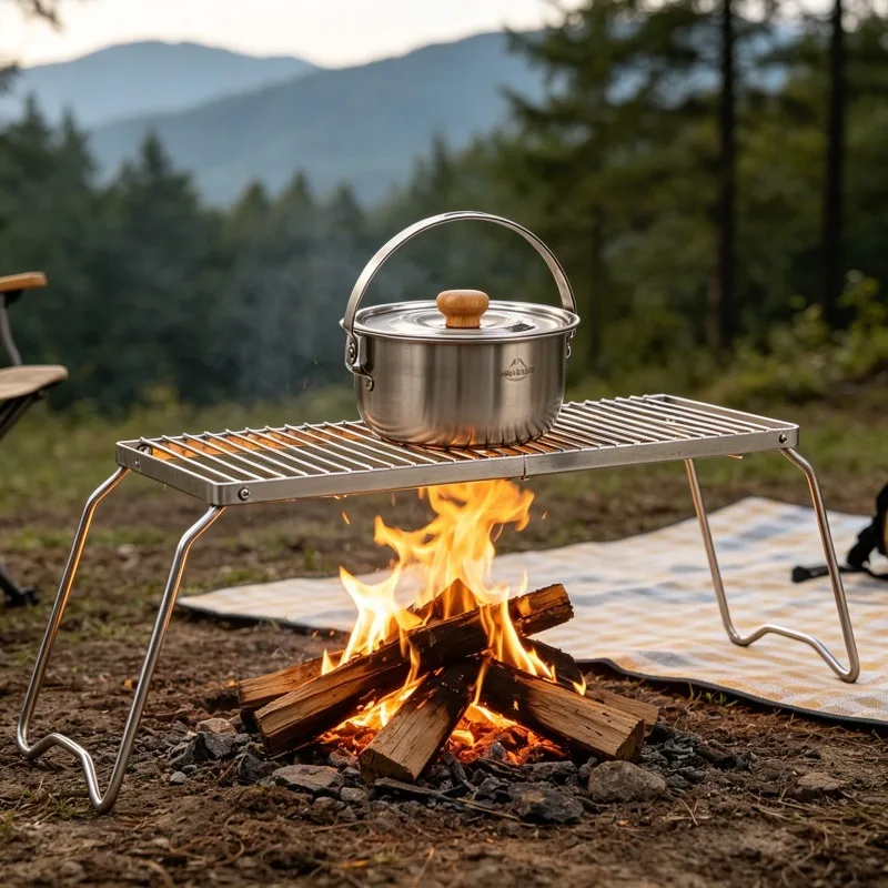 Stainless Steel Folding Grill Stand Outdoor Cooking Portable Camping Stove Rack Survival Camping Kitchenware Camping Accessories
Stainless Steel Folding Grill Stand Outdoor Cooking Portable Camping Stove Rack Survival Camping Kitchenware Camping Accessories
