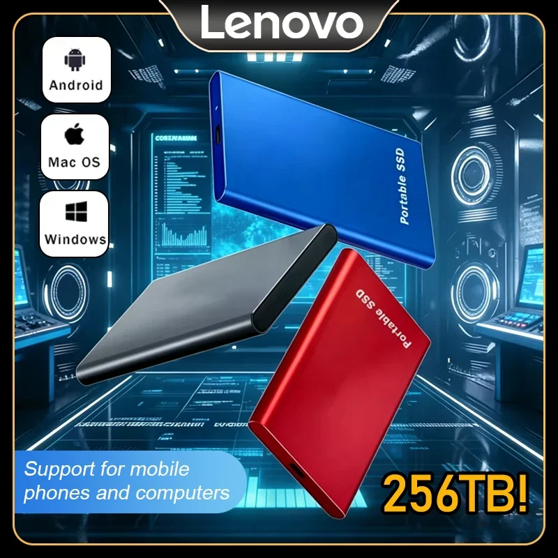 Внешний твердотельный накопитель Lenovo SSD 2 ТБ/4 ТБ, высокоскоростной USB 3.1 Type-C, портативный жесткий диск для ноутбуков/ПК
Внешний твердотельный накопитель Lenovo SSD 2 ТБ/4 ТБ, высокоскоростной USB 3.1 Type-C, портативный жесткий диск для ноутбуков/ПК