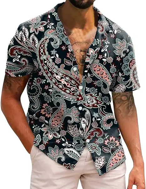 Trending Collared Casual Shirt Men'S Stylish Short Sleeve Button Up Shirt, 3D Print Comfort Fit Perfect for Summer Daily Summer
Trending Collared Casual Shirt Men'S Stylish Short Sleeve Button Up Shirt, 3D Print Comfort Fit Perfect for Summer Daily Summer